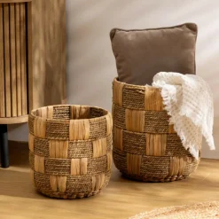 ATMOSPHERA CREATEUR D'INTERIEUR - 2 paniers "nadi" jacinthe