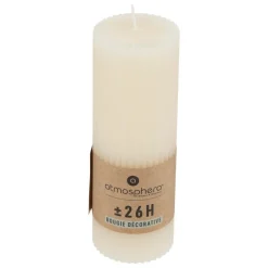 ATMOSPHERA CREATEUR D'INTERIEUR - Bougie ronde "demi" en coton d5cm blanc ivoire