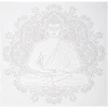 ATMOSPHERA CREATEUR D'INTERIEUR - Sticker "bouddha" - gris - 40x40 cm