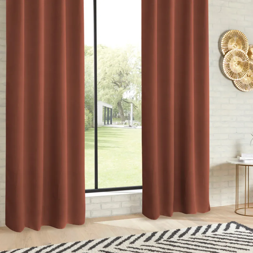 ATMOSPHERA CREATEUR D'INTERIEUR - Rideau occultant "odelie" terracotta 140x260cm