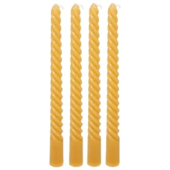 ATMOSPHERA CREATEUR D'INTERIEUR - 4 bougie-bâtons "twist many" jaune 180g