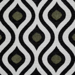 ATMOSPHERA CREATEUR D'INTERIEUR - Rideau "twisted lime" jacquard noir & blanc 140x260cm
