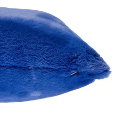 ATMOSPHERA CREATEUR D'INTERIEUR - Coussin fausse fourrure "couka" bleu indigo 45x45cm