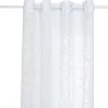ATMOSPHERA CREATEUR D'INTERIEUR - Voilage motif feuilles "lazi" blanc 140x240cm