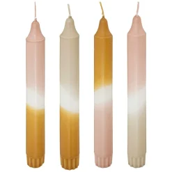 ATMOSPHERA CREATEUR D'INTERIEUR - Lot de 4 bougies bâtons "laya" en coton h18cm