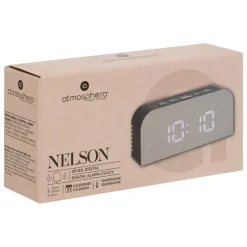 ATMOSPHERA CREATEUR D'INTERIEUR - Réveil digital "nelson" noir 14x6x3,5cm