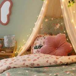 ATMOSPHERA CREATEUR D'INTERIEUR - Coussin fleur "amelia" rose d38cm