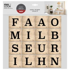 ATMOSPHERA CREATEUR D'INTERIEUR - Sticker - lettres en relief - 41x41 cm