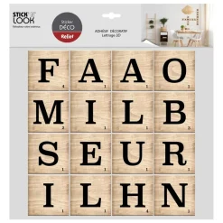 ATMOSPHERA CREATEUR D'INTERIEUR - Sticker - lettres en relief - 41x41 cm