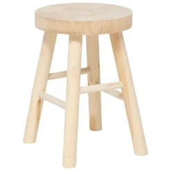 ATMOSPHERA CREATEUR D'INTERIEUR - Tabouret "nyar" paulownia beige d28x41cm