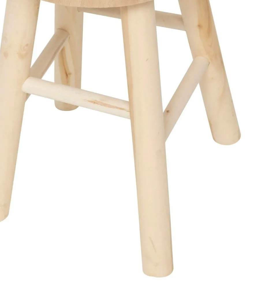 ATMOSPHERA CREATEUR D'INTERIEUR - Tabouret "nyar" paulownia beige d28x41cm