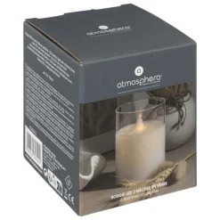 ATMOSPHERA CREATEUR D'INTERIEUR - Bougie led "sena" en verre d7,5cm