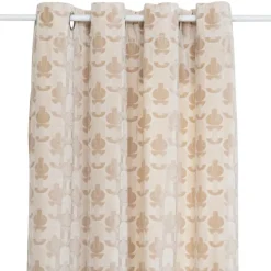 ATMOSPHERA CREATEUR D'INTERIEUR - Rideau "luna" jacquard velours lin 140x260cm