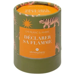 ATMOSPHERA CREATEUR D'INTERIEUR - Bougie parfumée "jomy" - lys blanc et ambre - 200g