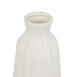 ATMOSPHERA CREATEUR D'INTERIEUR - Vase strié "fernan" céramique blanc h30cm