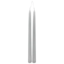 ATMOSPHERA CREATEUR D'INTERIEUR - Lot de 2 bougies bâtons "hugo" en coton h30cm gris clair