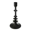 ATMOSPHERA CREATEUR D'INTERIEUR - Bougeoir "living" - métal - noir - h26 cm