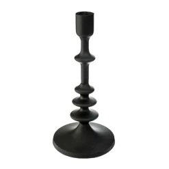 ATMOSPHERA CREATEUR D'INTERIEUR - Bougeoir "living" - métal - noir - h26 cm