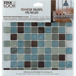 ATMOSPHERA CREATEUR D'INTERIEUR - Lot de 2 stickers - carrelage - 26x26 cm