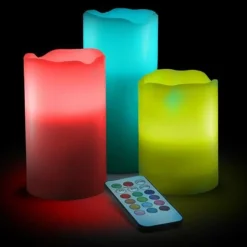 ATMOSPHERA CREATEUR D'INTERIEUR - Coffret de 3 bougies led