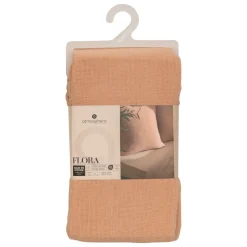 ATMOSPHERA CREATEUR D'INTERIEUR - Drap housse "flora" gaze de coton rose 160x200cm