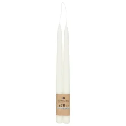 ATMOSPHERA CREATEUR D'INTERIEUR - Lot de 2 bougies bâtons "hugo" en coton h30cm blanc ivoire
