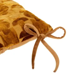 ATMOSPHERA CREATEUR D'INTERIEUR - Galette de chaise "luna" jacquard ocre 38x38cm