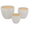 ATMOSPHERA CREATEUR D'INTERIEUR - Lot de 3 pots "vena" céramique d29cm