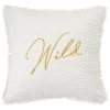 ATMOSPHERA CREATEUR D'INTERIEUR - Coussin brodé "wild" blanc 45x45cm