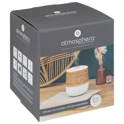 ATMOSPHERA CREATEUR D'INTERIEUR - Diffuseur d'huiles essentielles - blanc & effet bois 100 ml