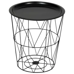ATMOSPHERA CREATEUR D'INTERIEUR - Table d’appoint "kumi" noir 40x37x37cm