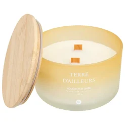 ATMOSPHERA CREATEUR D'INTERIEUR - Bougie parfumée "terre d ailleurs" pétales de musc 420g