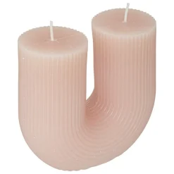 ATMOSPHERA CREATEUR D'INTERIEUR - Bougie en u "demi" en coton h12cm rose