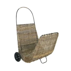 AUBRY GASPARD - Chariot à bûches sur roulettes en poelet