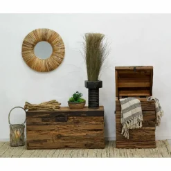 AUBRY GASPARD - Coffre en bois massif recyclé petit modèle