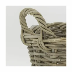 AUBRY GASPARD - Corbeille ronde en poelet gris