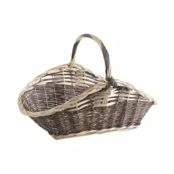 AUBRY GASPARD - Paniers à bûches en osier brut et beige (lot de 2)