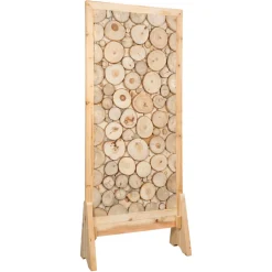 AUBRY GASPARD - Paravent en sapin sculpté sur socle omega