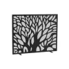 AUBRY GASPARD - Pare-feu de cheminée en métal noir arbre