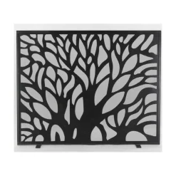 AUBRY GASPARD - Pare-feu de cheminée en métal noir arbre