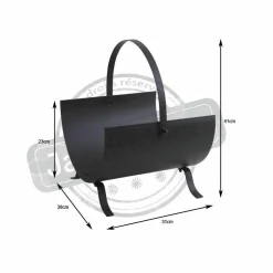 AUBRY GASPARD - Porte-bûches design en métal noir