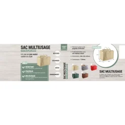 AUBRY GASPARD - Sac à bûches en jute