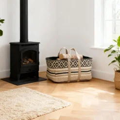 AUBRY GASPARD - Sac à bûches en jute naturel et teinté