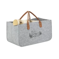 AUBRY GASPARD - Sac à bûches en feutrine 50 x 25 cm