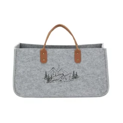 AUBRY GASPARD - Sac à bûches en feutrine 50 x 25 cm