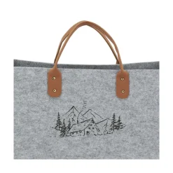 AUBRY GASPARD - Sac à bûches en feutrine 50 x 25 cm