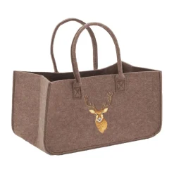 AUBRY GASPARD - Sac à bûches en feutrine 50 x 25 cm