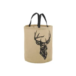 AUBRY GASPARD - Sac rond en jute naturel plastifié cerf