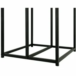 AUBRY GASPARD - Sellette porte-bûches en métal et bois rondo