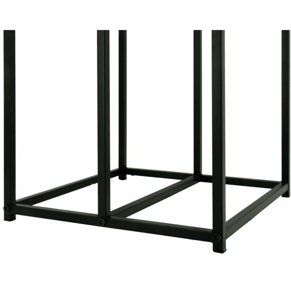 AUBRY GASPARD - Sellette porte-bûches en métal et bois rondo